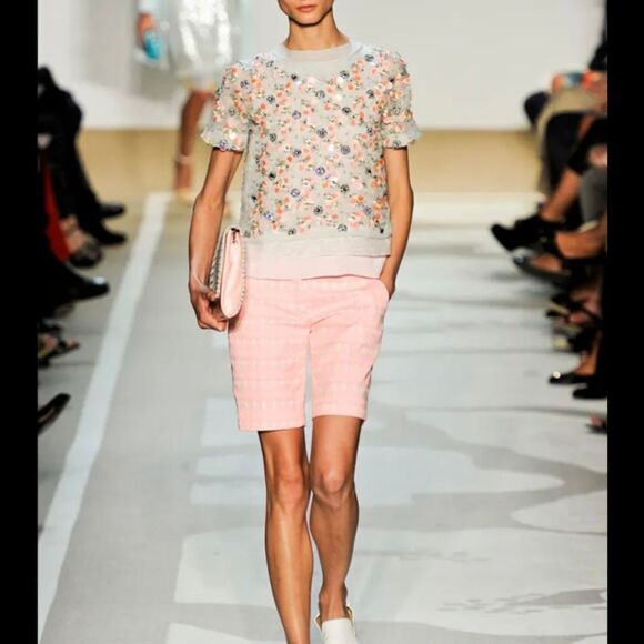 Diane Von Furstenburg Pink Boymuda Shorts Size 6 - Picture 2 of 8